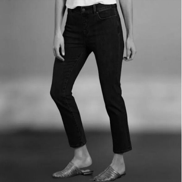 NWT Soft Surroundings straight Leg Black Jeans - Picture 1 of 11
